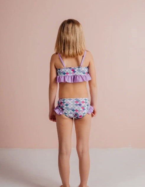 Costum de baie Sirena cu floricele aplicate Drool - Imagine 8