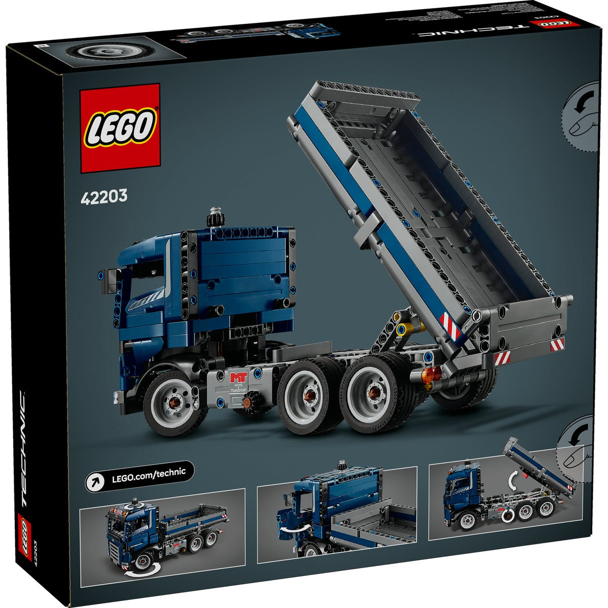 LEGO TECHNIC CAMION CU BENA BASCULANTA 42203 - Imagine 8 [ps:424bb384-aa54-4b53-a22f-a0aadabc361d]