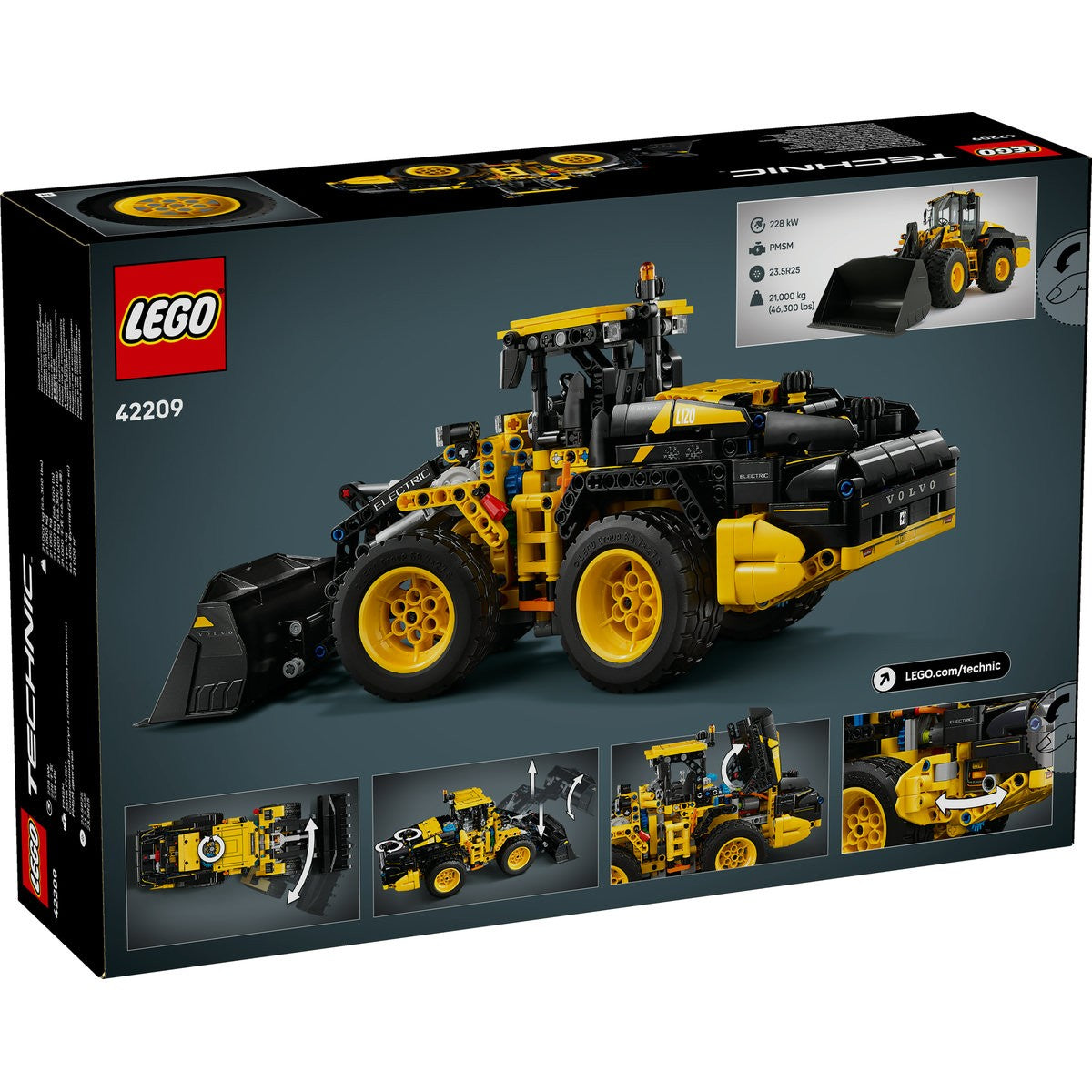 LEGO TECHNIC INCARCATOR FRONTAL VOLVO L120 ELECTRIC 42209 - Imagine 8