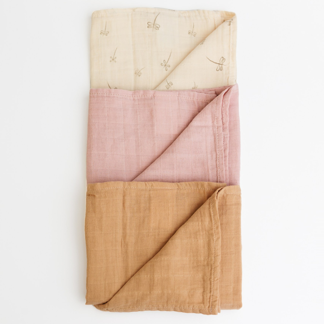 Set 3 Museline Bumbac Organic ONINO HUG.me, 60x60cm, GOTS - Pure Bloom (8) [ps:1de0d940-9df9-4861-9ba4-24418f8623f9]