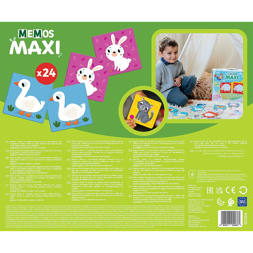 JOC MEMOS MAXI ANIMALE PARINTI SI COPII Trefl - Imagine 8