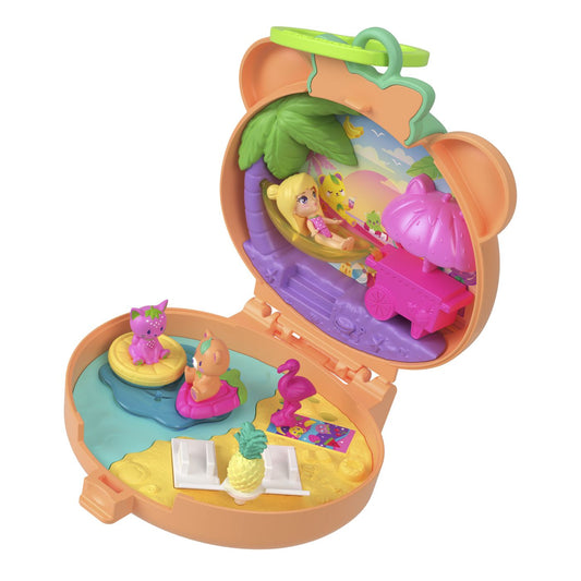 POLLY POCKET SET GENTUTA ANIMALUT URSULET ROZ CU - Imagine 8