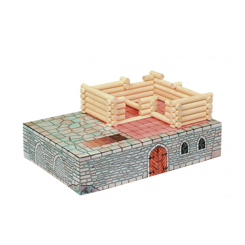 Set constructie arhitectura Vario Fort, 194 piese din lemn, Walachia [ps:7cb21a47-75c8-411e-9114-0f46e4022de9]