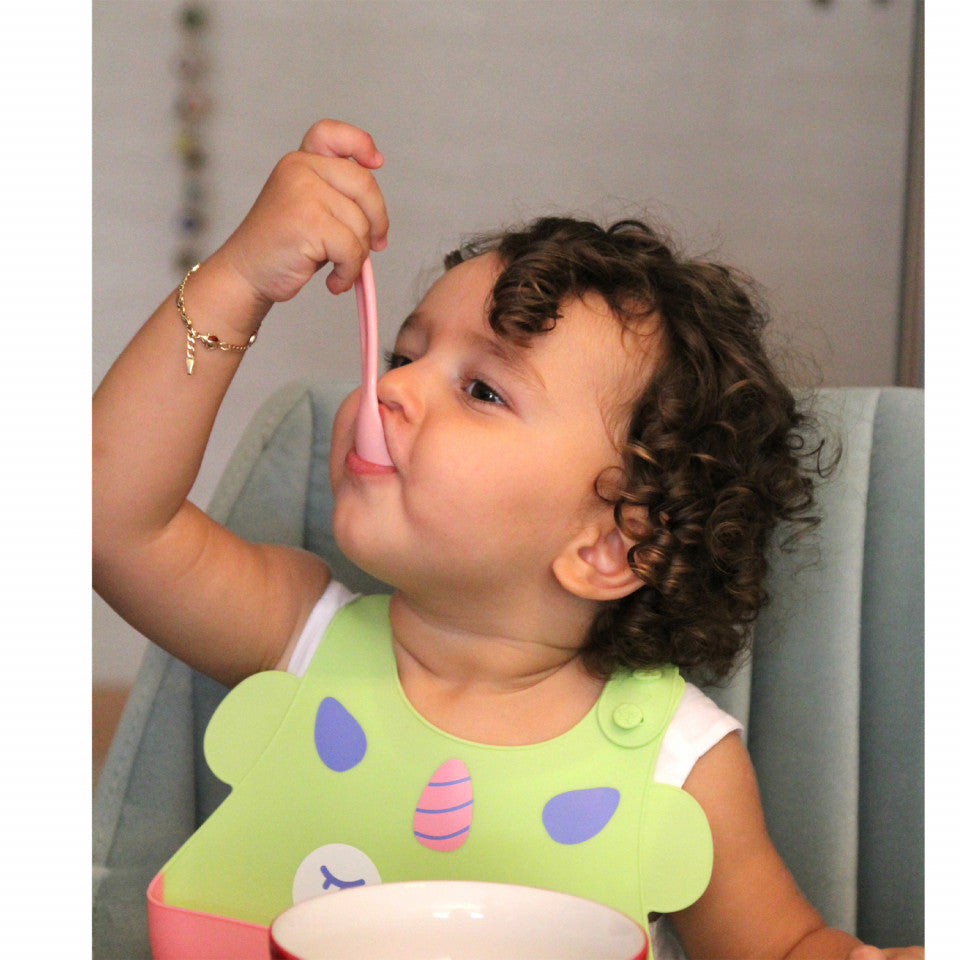 Baveta BabyJem din silicon Soft Baby Bib (Culoare: Galben) [ps:79436cf2-28ac-4355-8584-d18f49abf154]