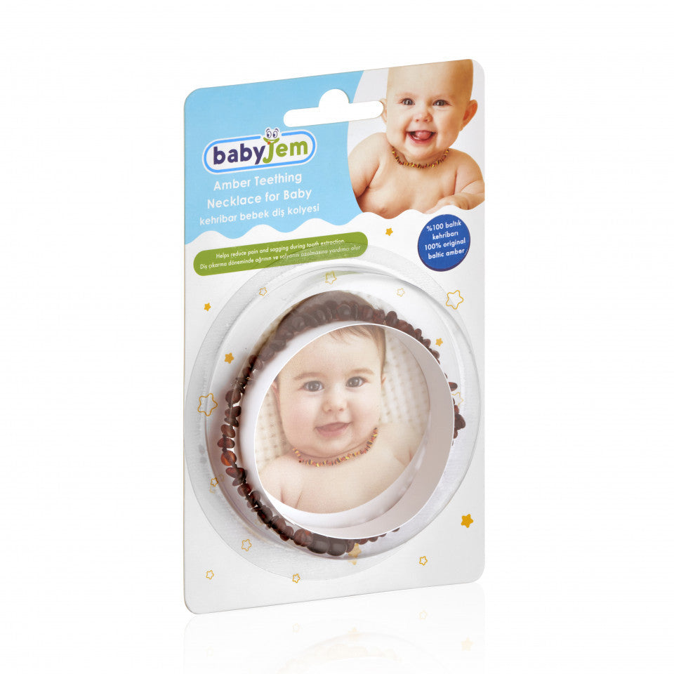 Colier din chihlimbar pentru copii BabyJem (Culoare: Verde) - Imagine 9