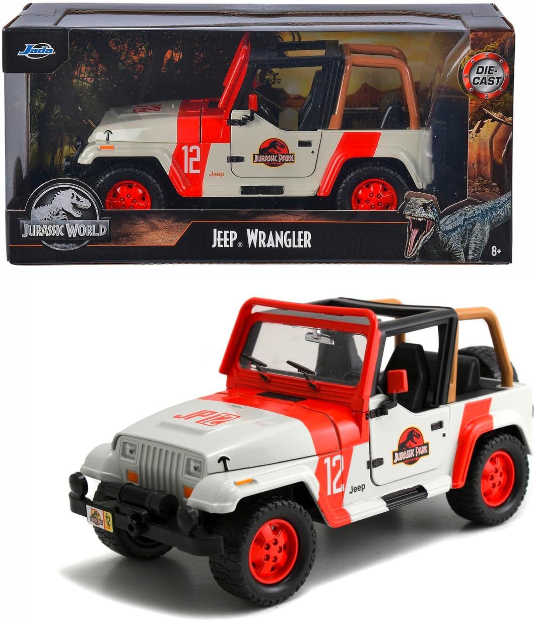 MASINUTA METALICA JURASSIC WORLD 1992 JEEP WRANGLER 1:24 [ps:c80f0d20-aa4e-48f5-8f32-02b5e2dc1fca]