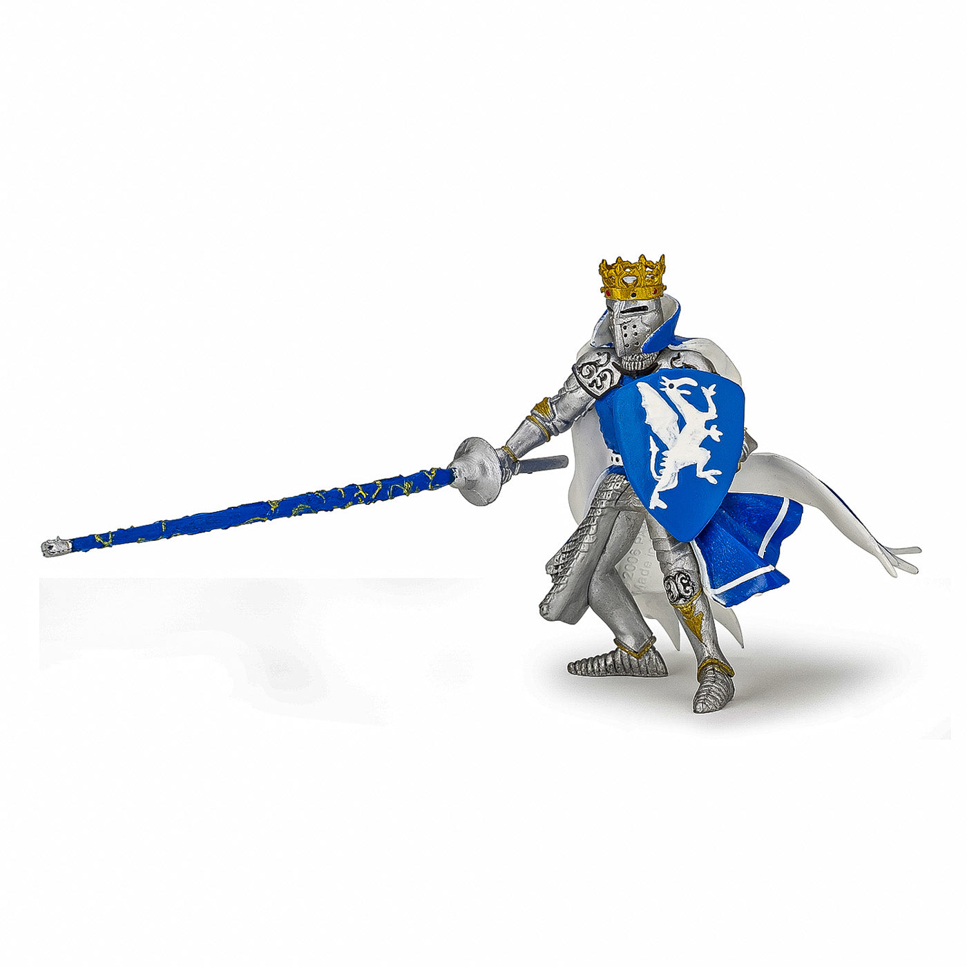 PAPO FIGURINA REGE CU BLAZON DRAGON albastru - Imagine 9