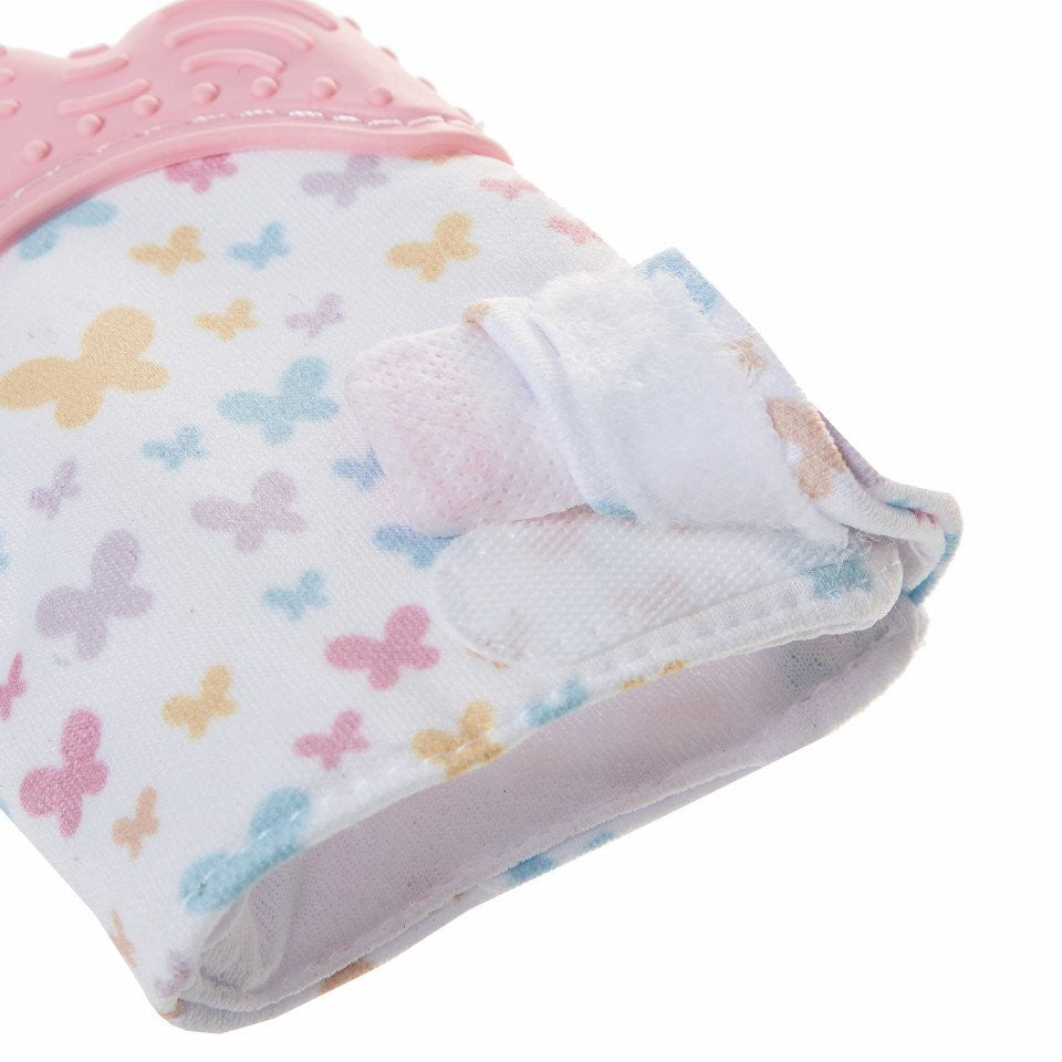 Manusa bebelusi pentru dentitie Butterfly BabyJem - Roz