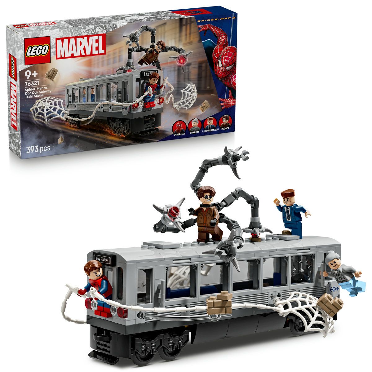 LEGO MARVEL LUPTA PE ACOPERISUL TRENULUI OMUL PAIANJEN - Imagine 9