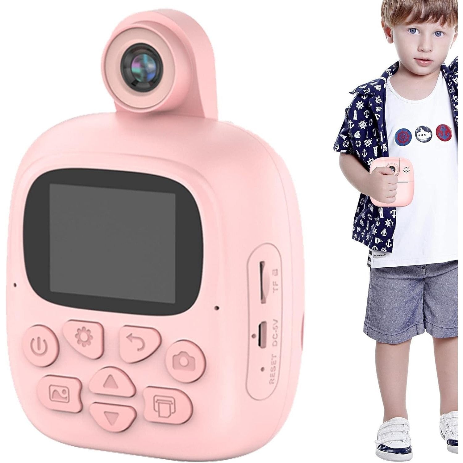 Camera Instantanee Copii Flippy Dinozaur, Verde - Roz (9) [ps:de6bd526-ffc3-4dc4-9139-61d1d23630e5]