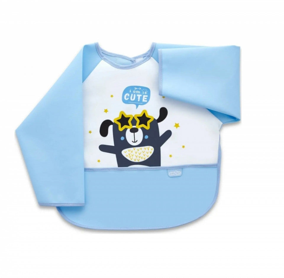 Baveta cu maneci si buzunar BabyJem Polly Bib (Culoare: - Bleu