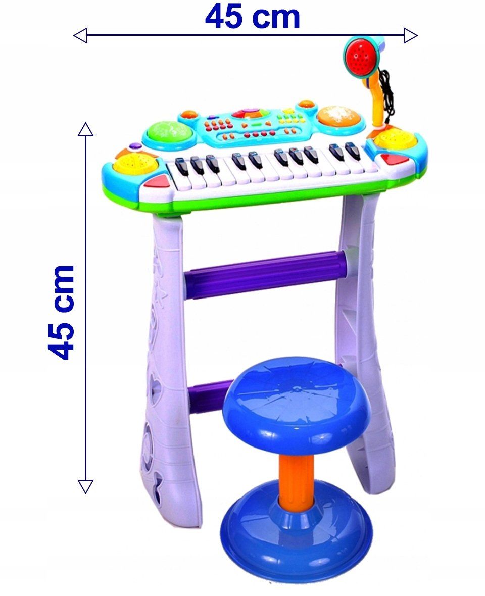 INSTRUMENT MUZICAL PIANINA ELECTRONICA MALPLAY CU SCAUN - Imagine 9
