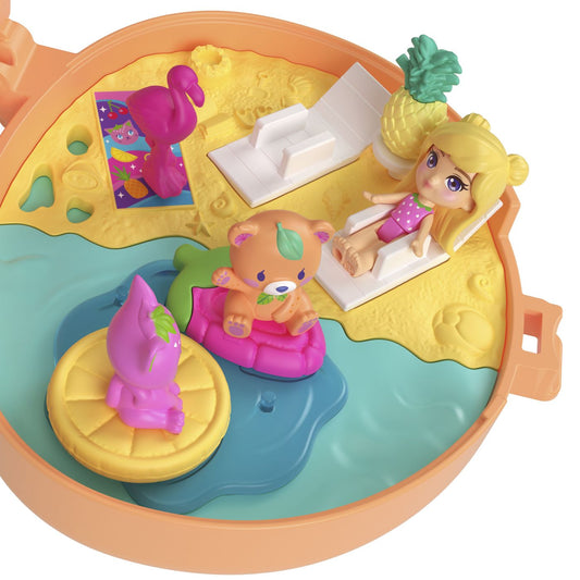 POLLY POCKET SET GENTUTA ANIMALUT URSULET ROZ CU - Imagine 9