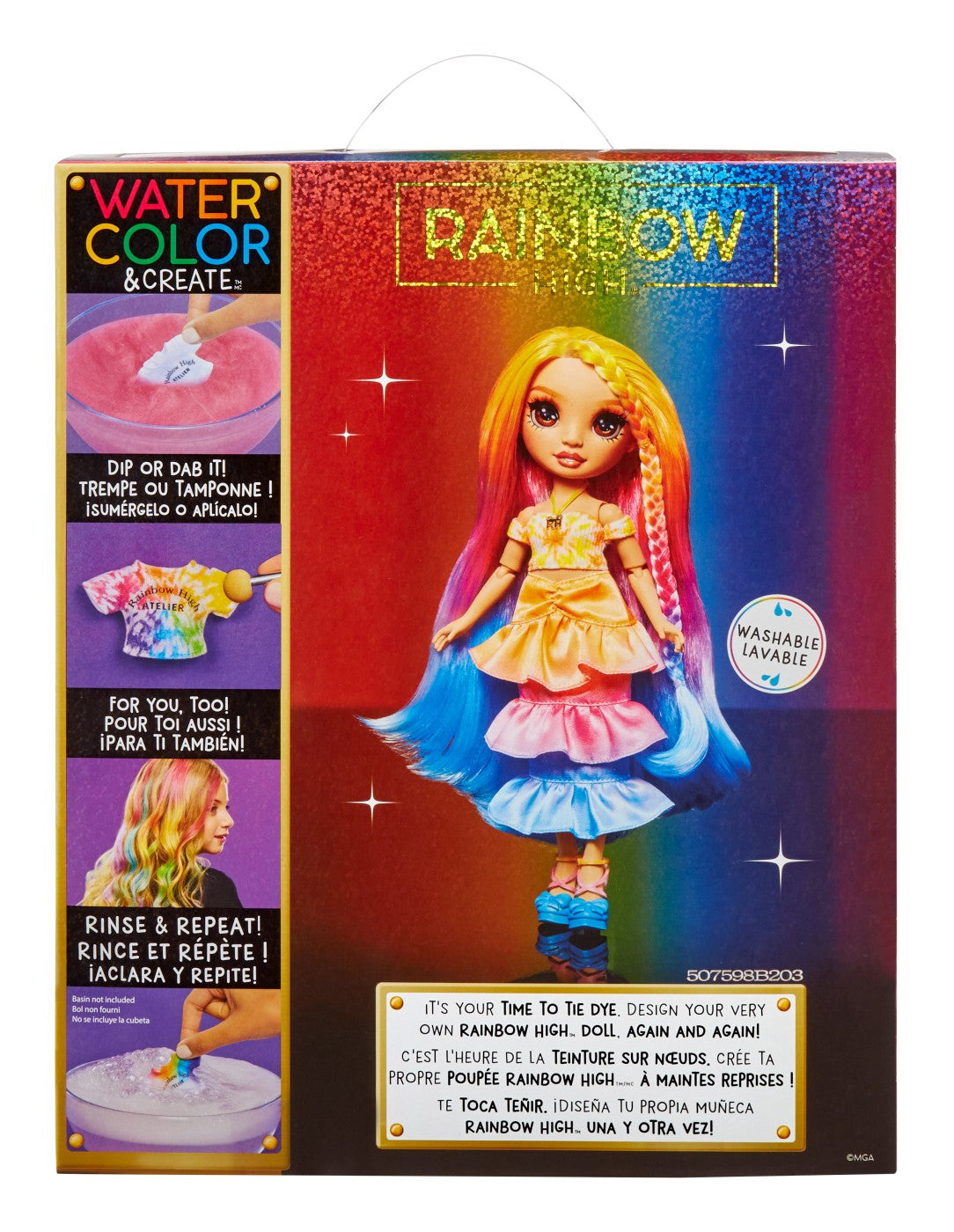 RAINBOW HIGH WATERCOLOR CREATE PAPUSA OCHI CAPRUI MGA - Imagine 9