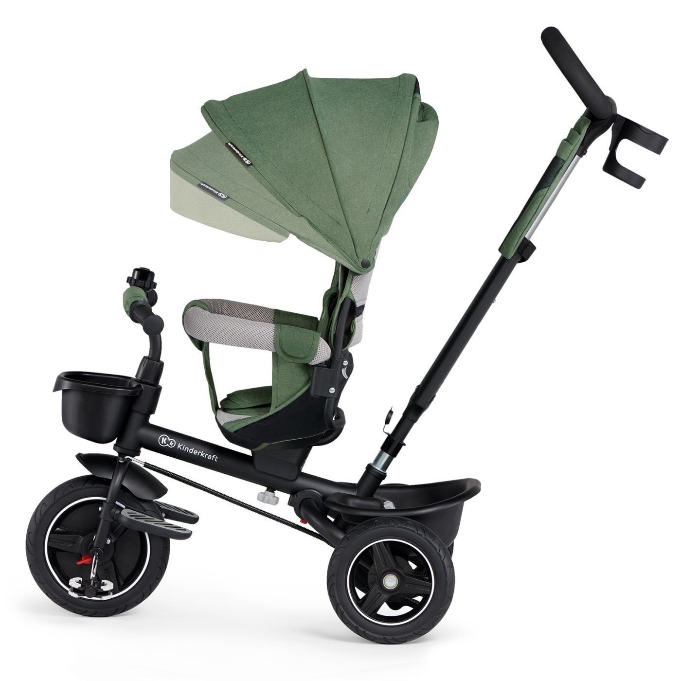 TRICICLETA KINDERKRAFT SPINSTEP, GREY - Verde