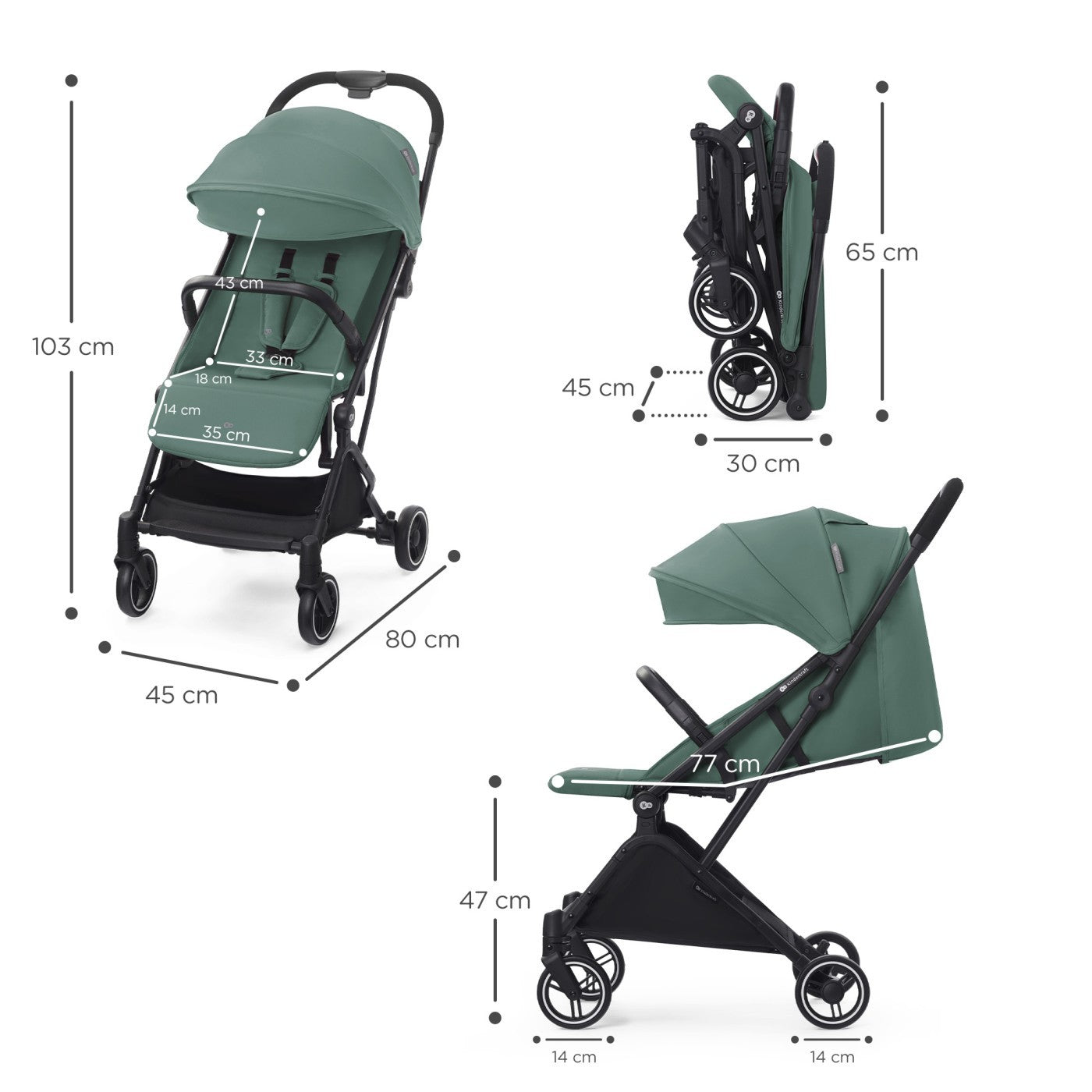 CARUCIOR SPORT KINDERKRAFT INDY2, SEA GREEN [ps:237a7112-bdbf-40be-b63e-01d6c78a0d2a]