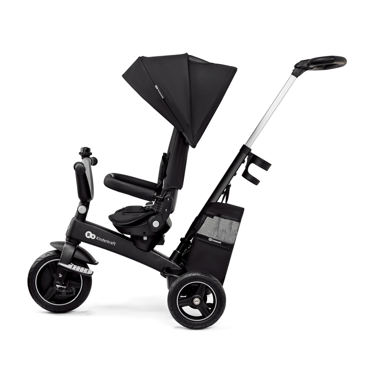 TRICICLETA KINDERKRAFT EASYTWIST, BLACK [ps:6c8256fa-fafb-45c3-81f1-f705e84f9379]