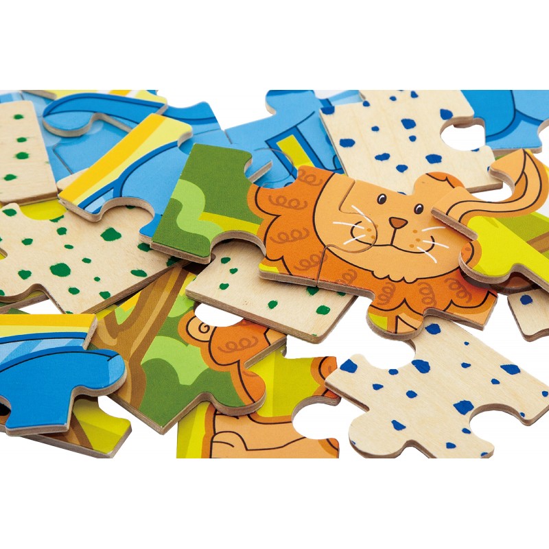 Puzzle conectabil 4 in 1 - Jungla, Viga [ps:b99f5ec4-22da-4442-9a4a-3a1ab28b2e1c]