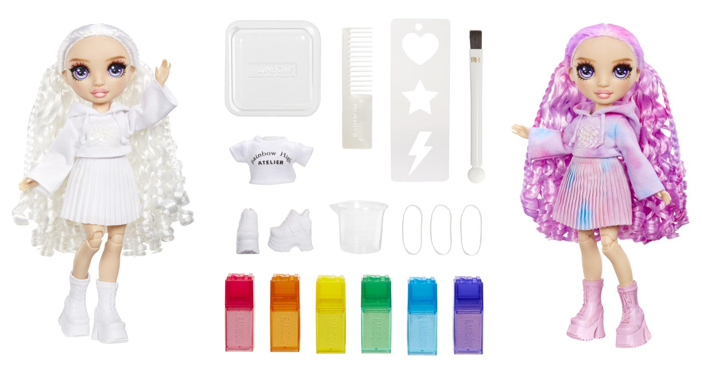 RAINBOW HIGH WATERCOLOR CREATE PAPUSA OCHI MOV MGA - Imagine 9