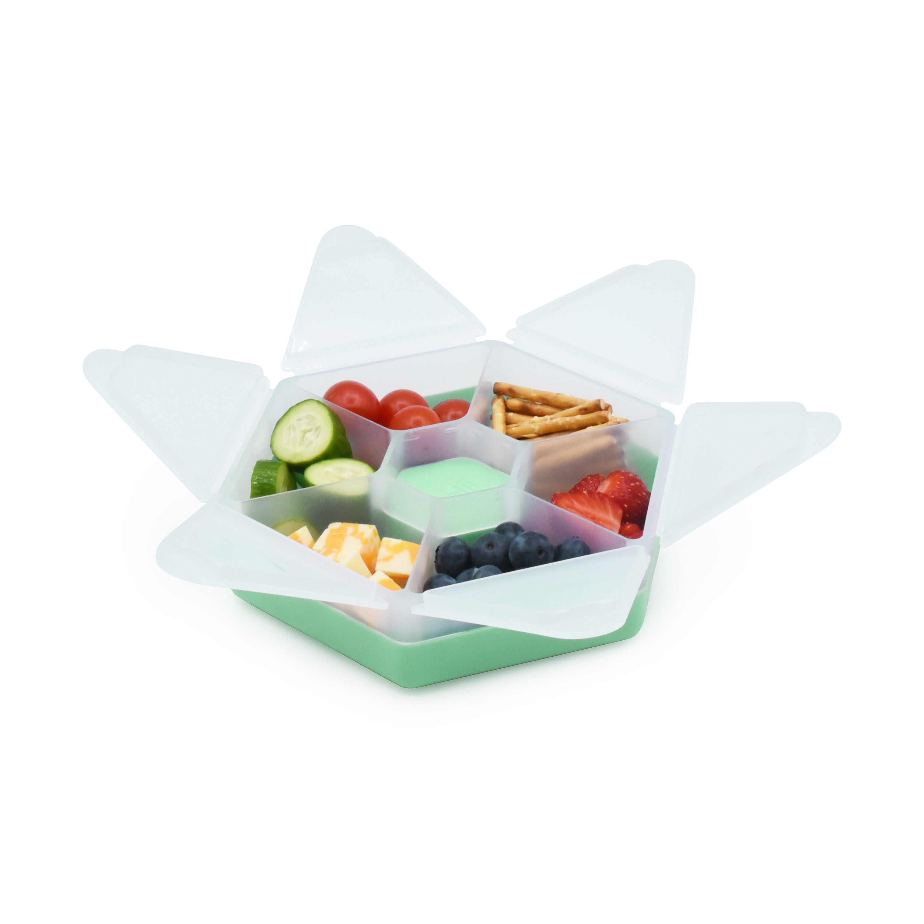 CUTIE SNACK HEXAGON SNACKLE 6 COMPARTMENTE, MELII, BLUE - Mint