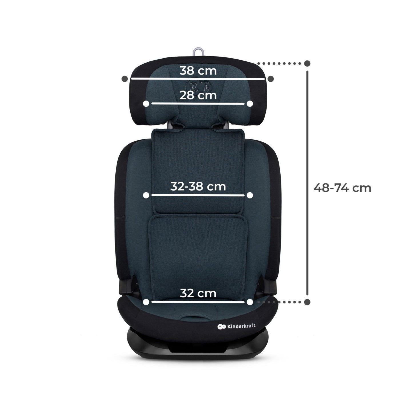 SCAUN AUTO I-SIZE, 76-150 CM, KINDERKRAFT ONETO 3, - Albastru