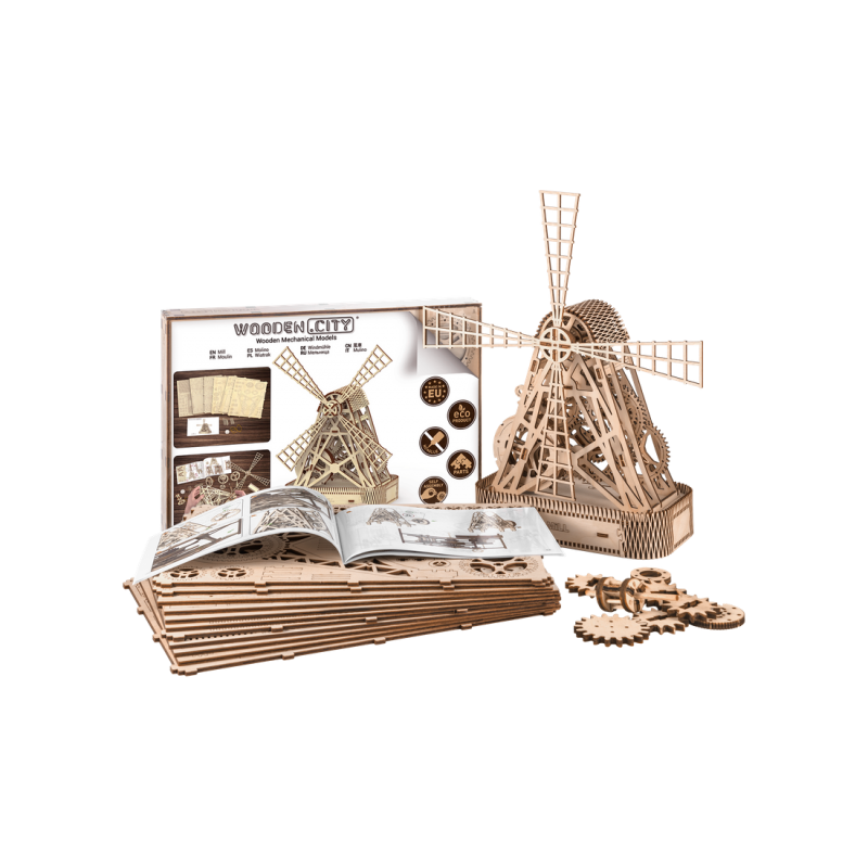 Puzzle 3D Moara - kit model mecanic [ps:60e0331c-d689-44f0-806e-b91afa4ca90d]