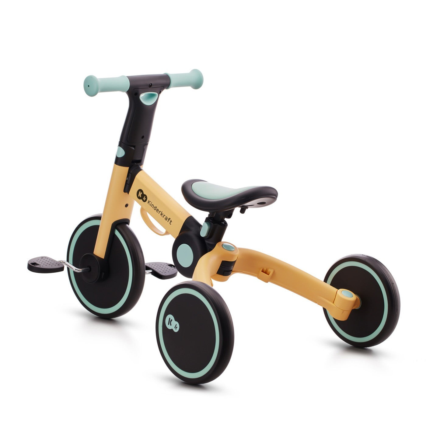 BICICLETA DE ECHILIBRU / TRICICLETA KINDERKRAFT 4TRIKE, - Galben