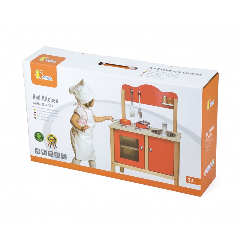 Bucatarie rosie cu accesorii [ps:d175f89f-6b80-4e5b-95e7-2cceede432f2]