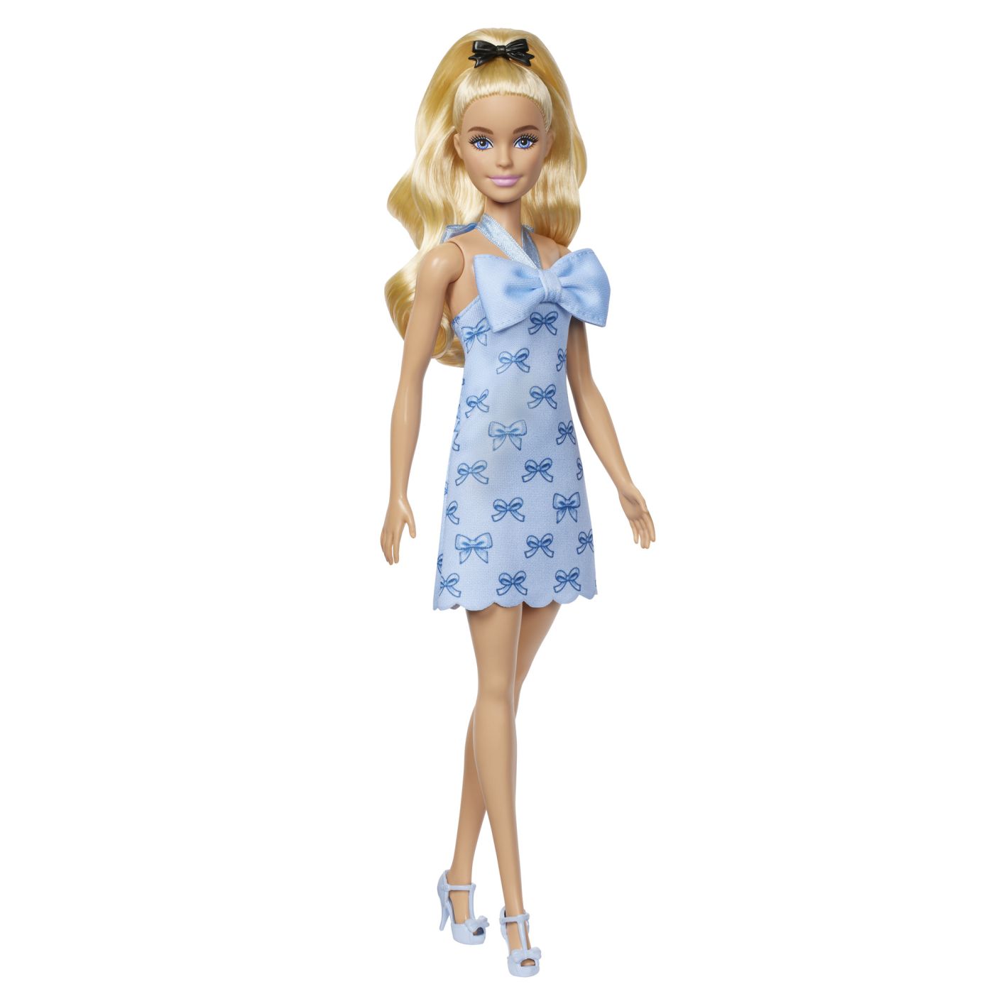 BARBIE FASHIONISTAS PAPUSA BARBIE BRUNETA CU ROCHIE MOV - Imagine 9
