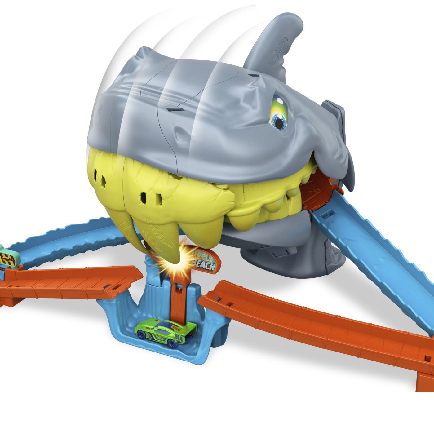 HOT WHEELS CITY PISTA DE CURSE PLAJA RECHINULUI CHOMP CU - Imagine 9