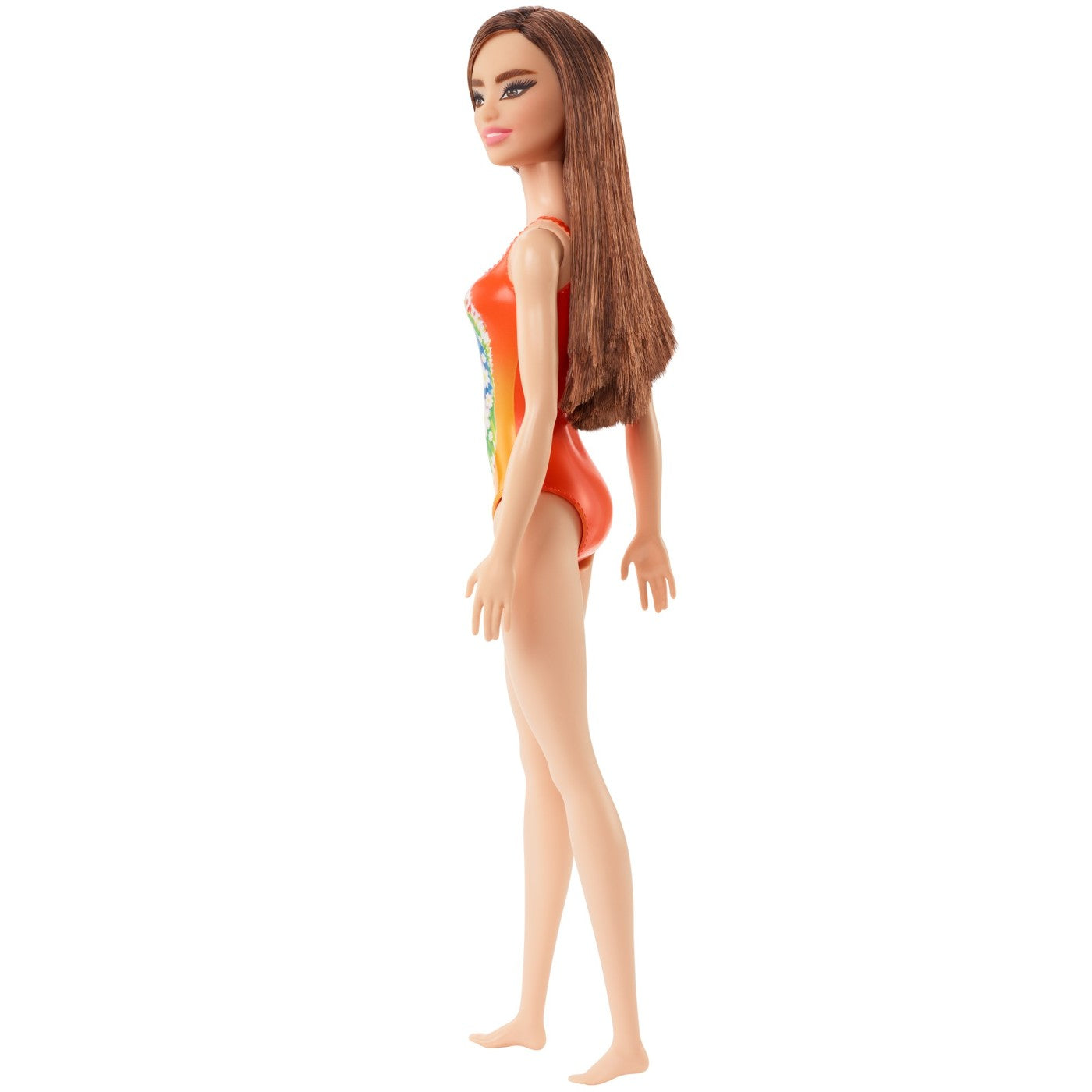 PAPUSA BARBIE SATENA CU COSTUM DE BAIE ALBASTRU Mattel - Portocaliu