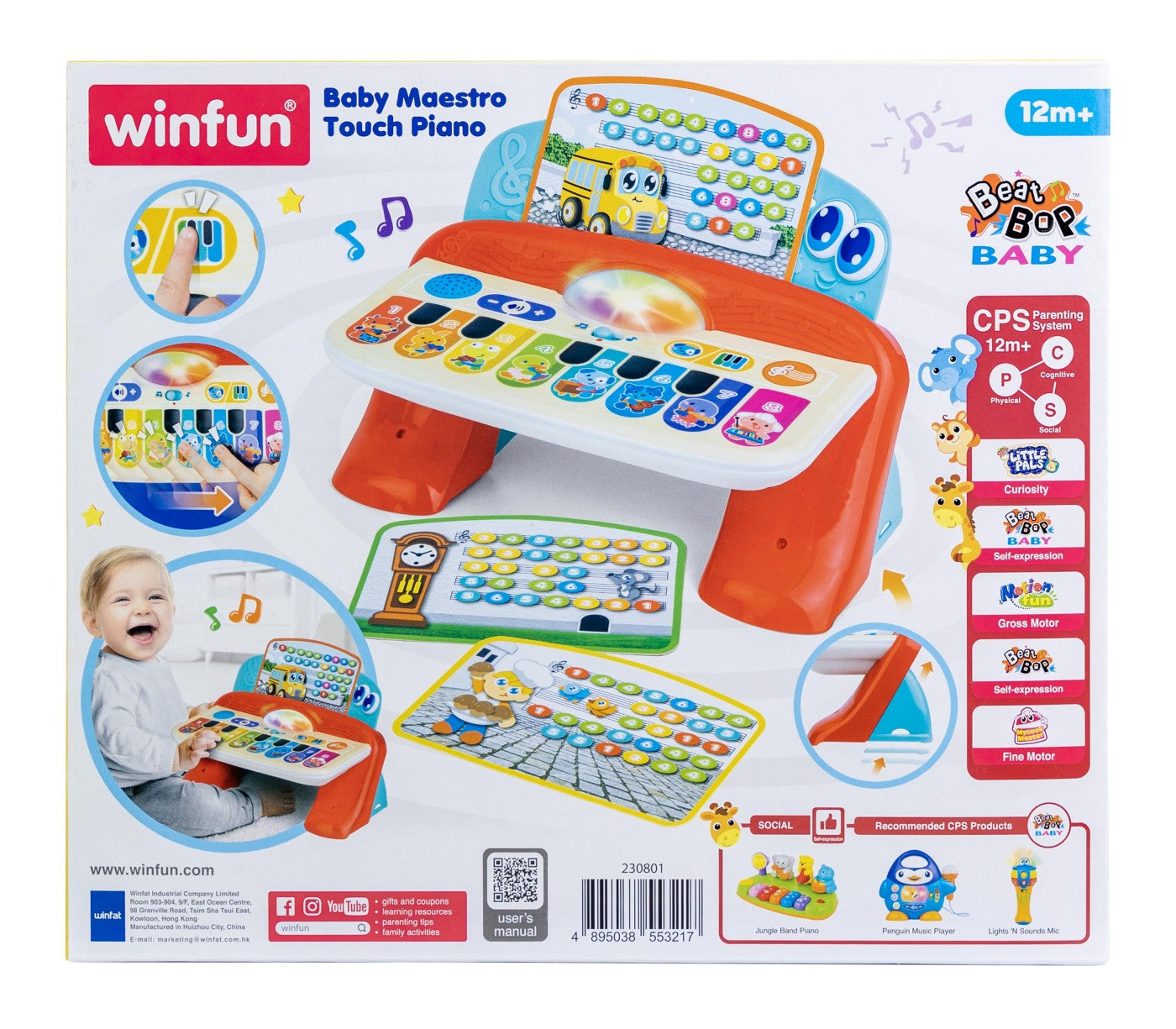 WINFUN PIAN CU SUNETE SI LUMINI CU 8 TASTE [ps:61e600e4-1e38-453a-963f-9aa850778bb9]