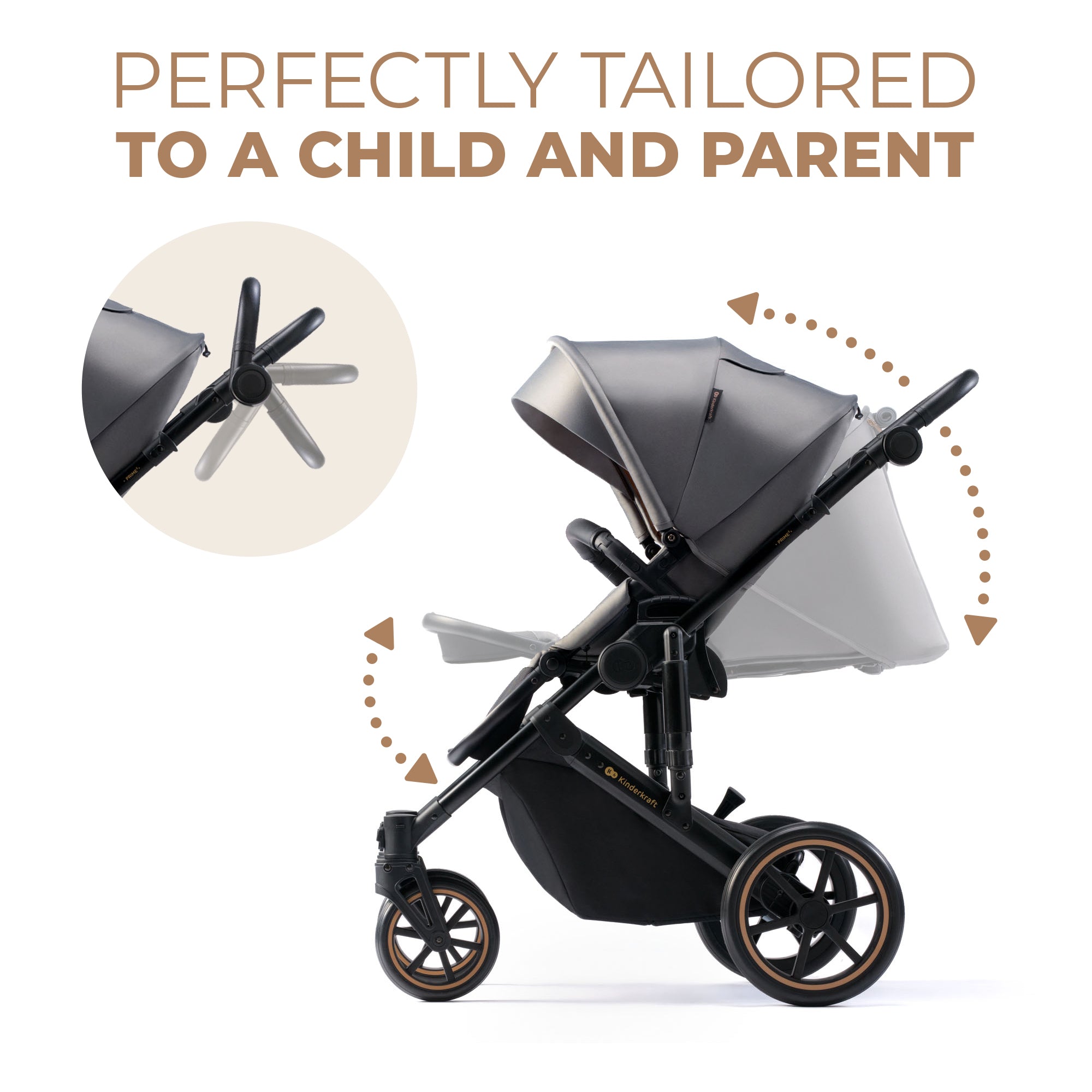 CARUCIOR 2IN1 KINDERKRAFT PRIME 2, SHADOW GREY [ps:686a8313-c4ac-4088-8db9-4179ef47321b]