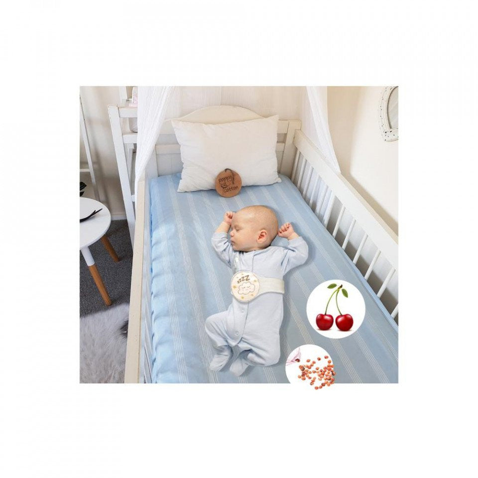 Centura anticolici cu samburi de cirese BabyJem Sleepy - Bleu