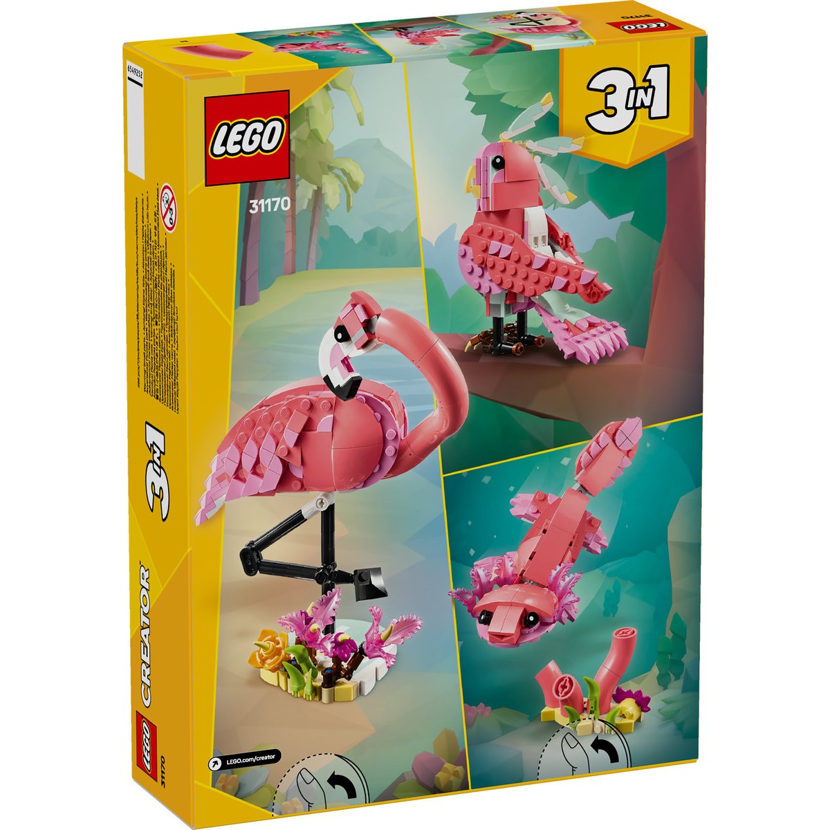 LEGO CREATOR ANIMALE SALBATICE FLAMINGO ROZ 31170 - Imagine 8 [ps:58b32f41-a62b-476d-8c04-2e0969dcb150]