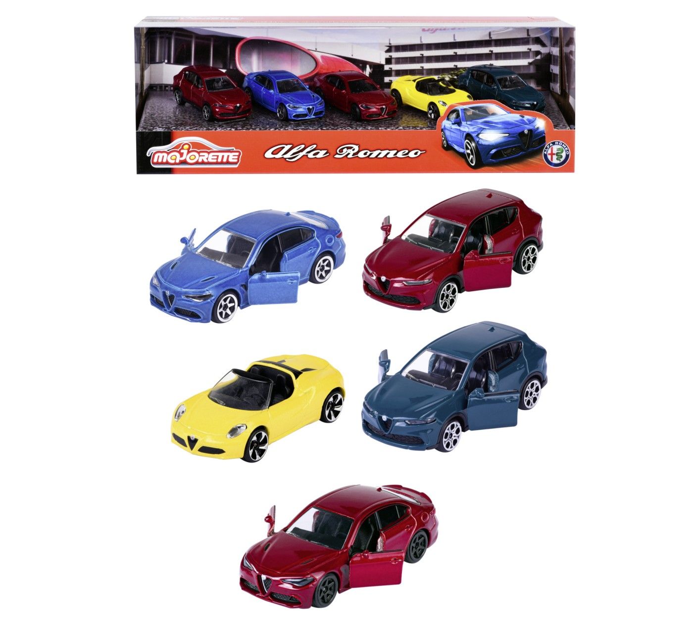 MAJORETTE MASINUTE METALICE SET 5 MASINI ALFA ROMEO [ps:25507f92-efb1-4de2-b918-aadf87c2be59]