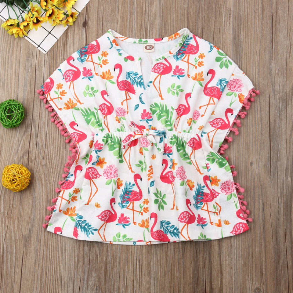 Rochita de plaja Drool (Marime: 120, Model: Flamingo) [ps:c798473f-84e8-438d-8f72-2dcc924488ef]