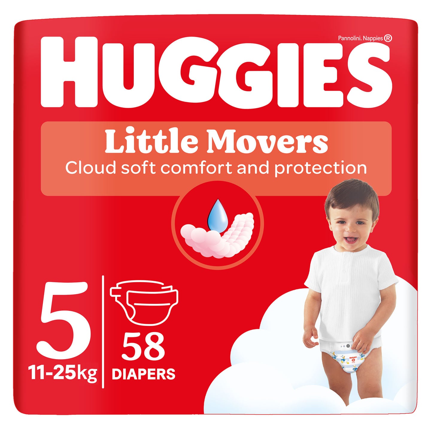 Huggies Ultra Comfort Little Movers Mega - Nr 5 / 58 buc [ps:c2efa350-806c-403e-a01a-2c381bf468d9]