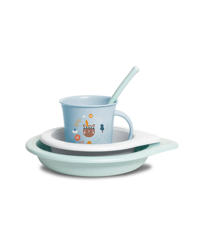 Set de masă pentru bebeluși +6 luni – albastru | Forest [ps:fe4c859f-d7b5-4a06-b969-018d7d9a9371]