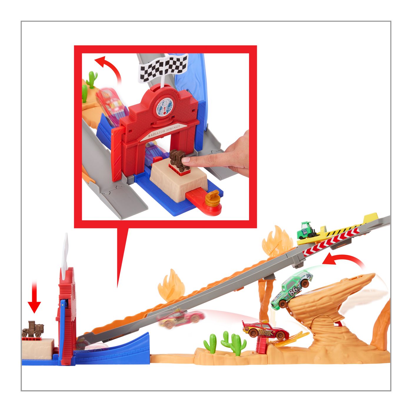 CARS RACE AND RESCUE SET DE JOACA CURCUIT DE SALVARE SI - Imagine 10