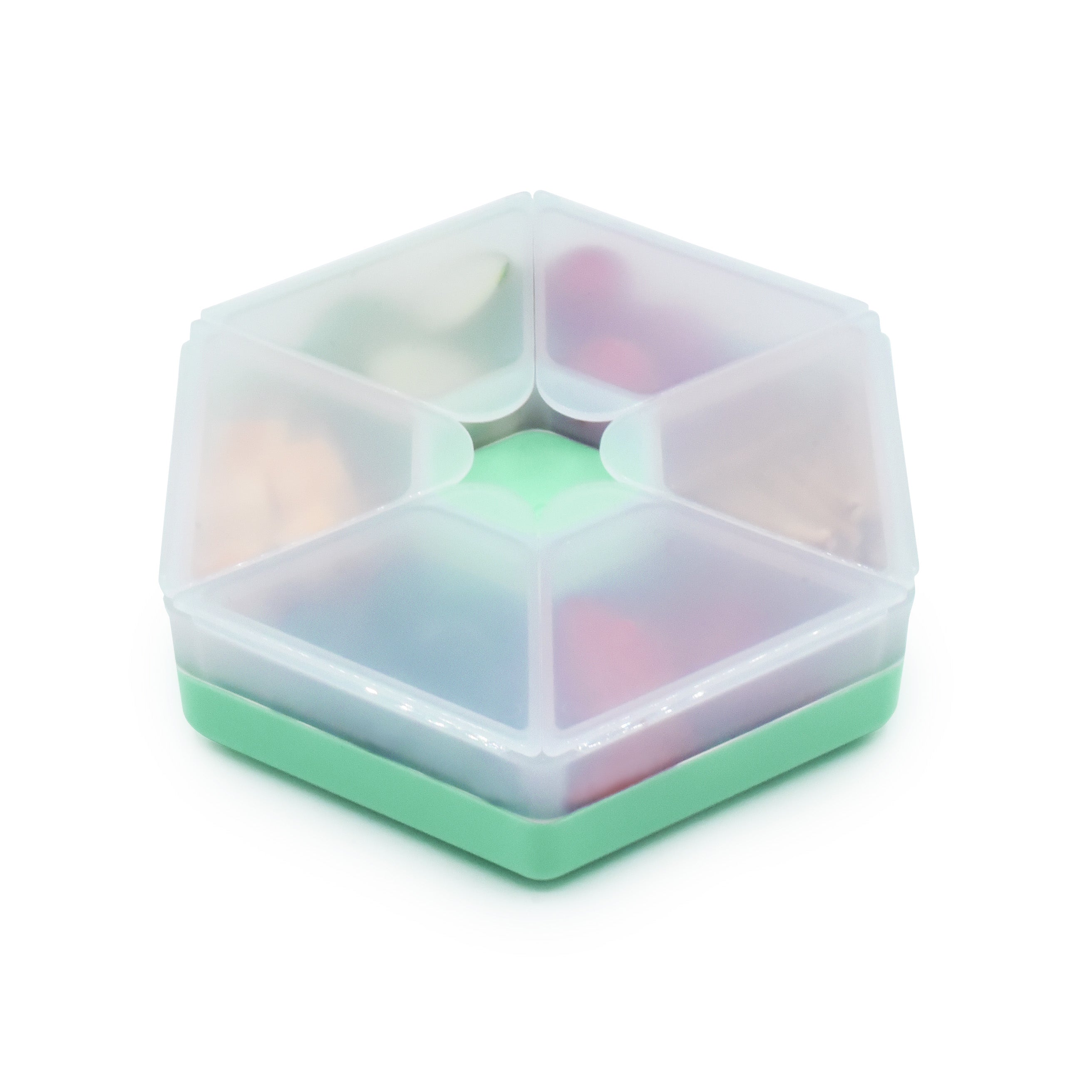 CUTIE SNACK HEXAGON SNACKLE 6 COMPARTMENTE, MELII, MINT [ps:be964147-c653-4b4c-a2d8-98301c63940c]