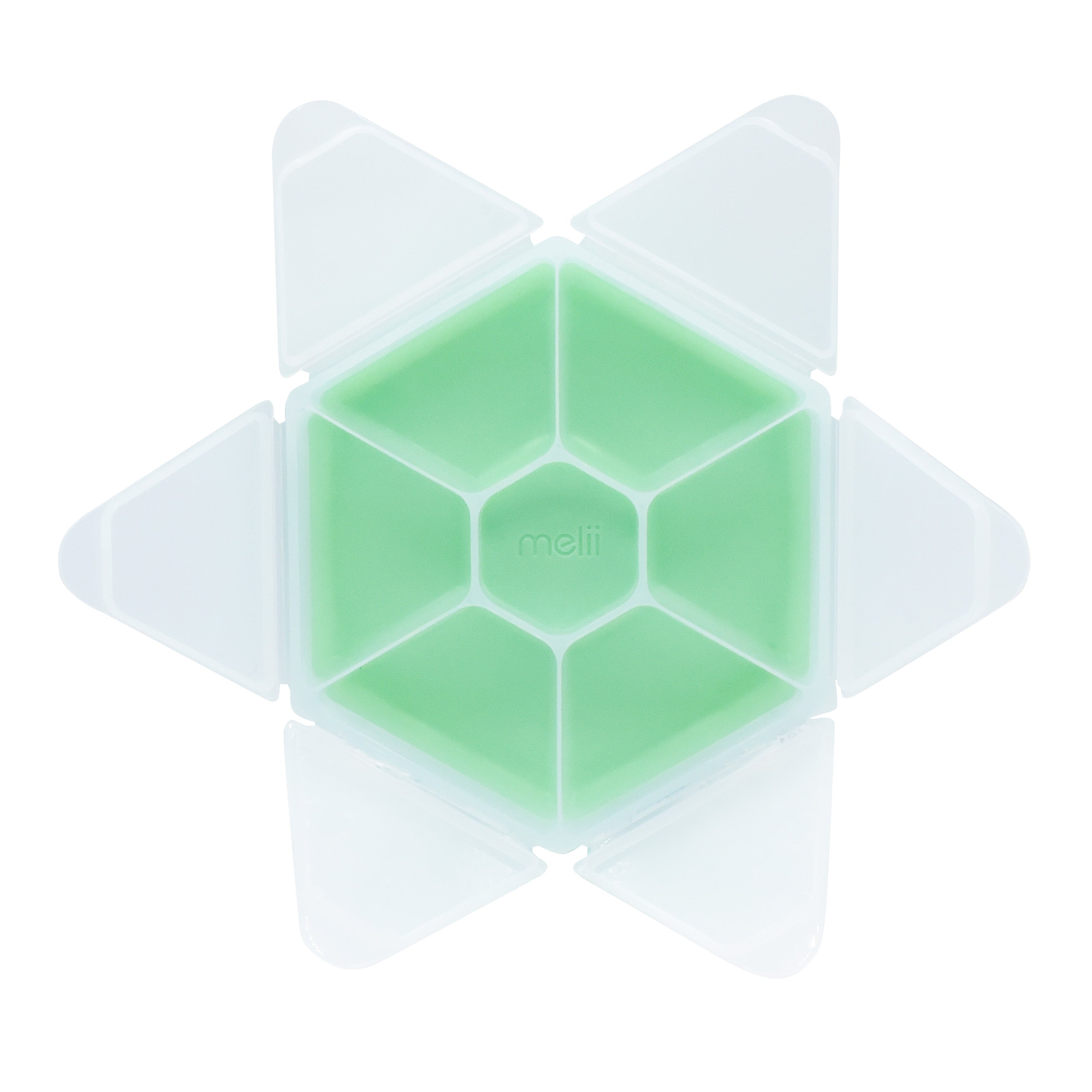 CUTIE SNACK HEXAGON SNACKLE 6 COMPARTMENTE, MELII, BLUE - Mint