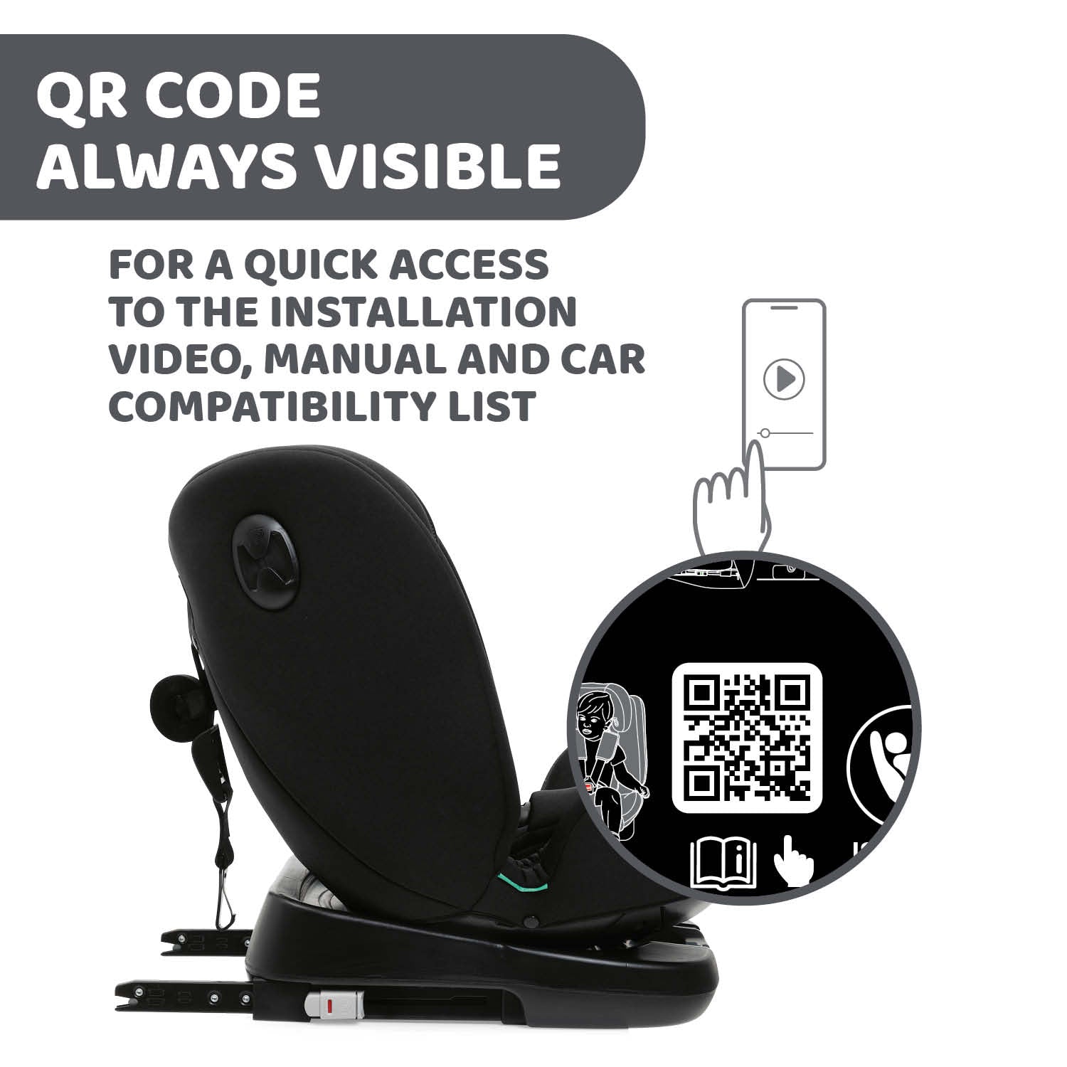 Scaun auto rotativ Chicco Unico EVO i-Size, Black - Negru - Black (10) [ps:22c045c8-59b4-4b41-8266-e7c21bce10cf]