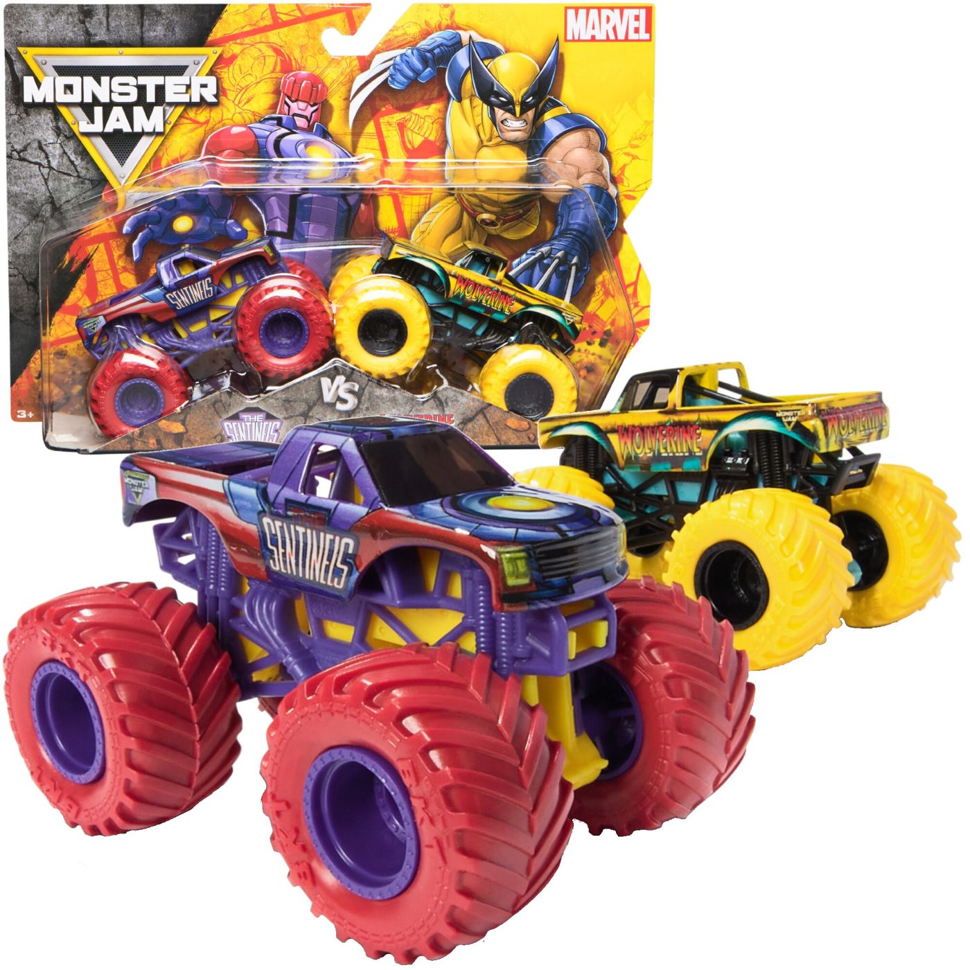 MONSTER JAM SET 2 MASINUTE METALICE VENOM VS THE AMAZING - Imagine 10