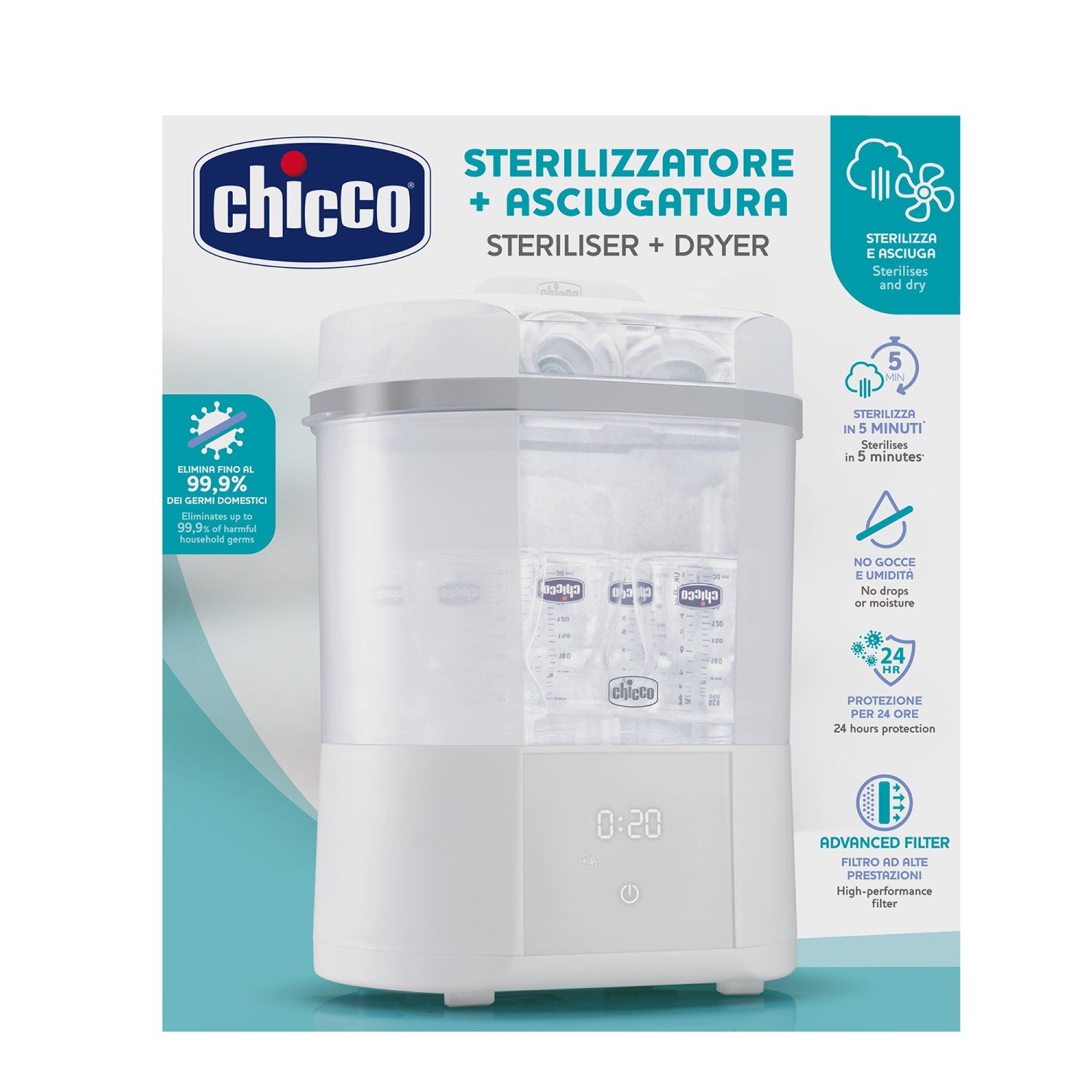 Sterilizator electric digital Chicco cu uscator - Default Title (10) [ps:47e50155-fab3-474c-883f-ab48bb99640b]