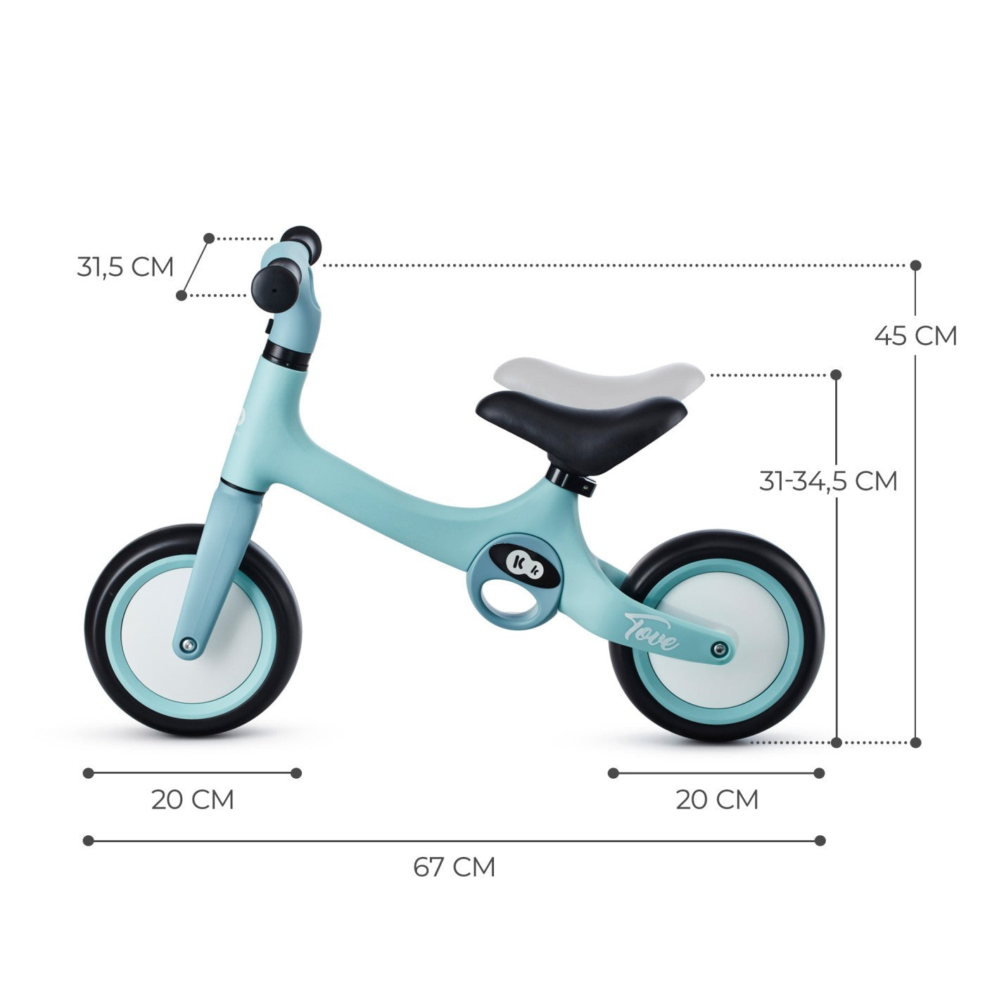 BICICLETA DE ECHILIBRU KINDERKRAFT TOVE, DESERT BEIGE - Imagine 10