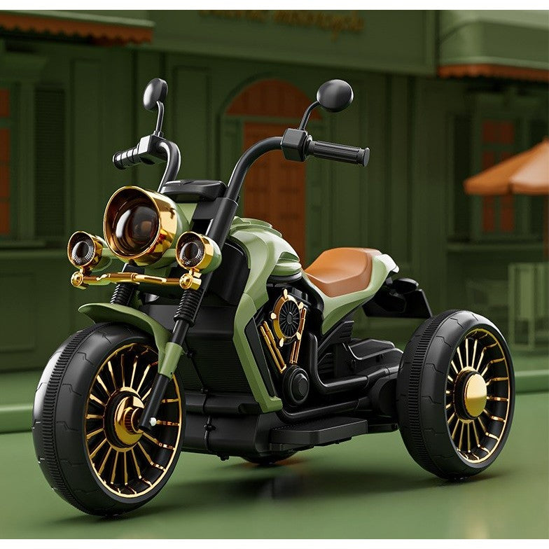 Motocicletă Electrică Flippy, Verde, cu Bluetooth și Lumini - Verde (10) [ps:8ee41587-2bc4-4031-8d4d-a9cdd790268c]