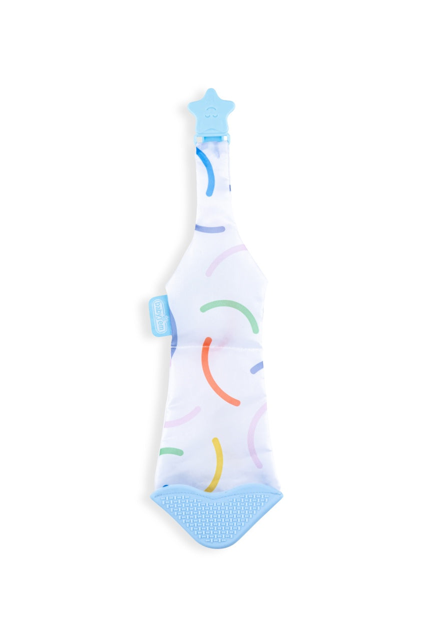 Cravata bebelusi cu accesoriu de dentitie BabyJem - Bleu