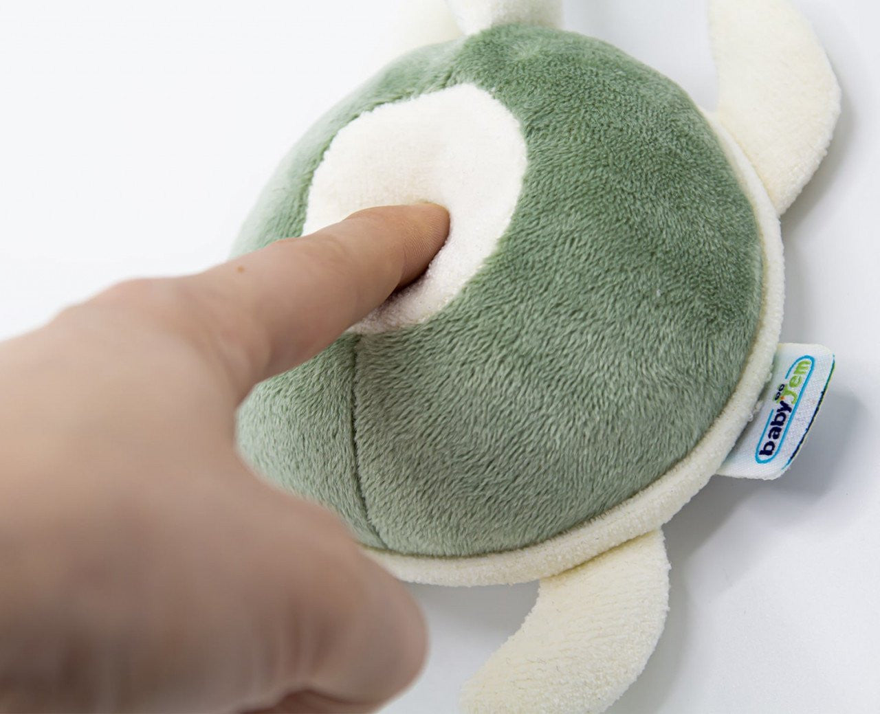 Jucarie zornaitoare BabyJem, Broscuta testoasa din plus, 3 luni+ (Culoare: Verde) [ps:e4545655-d03c-40b3-85c0-bedebfd1e35f]