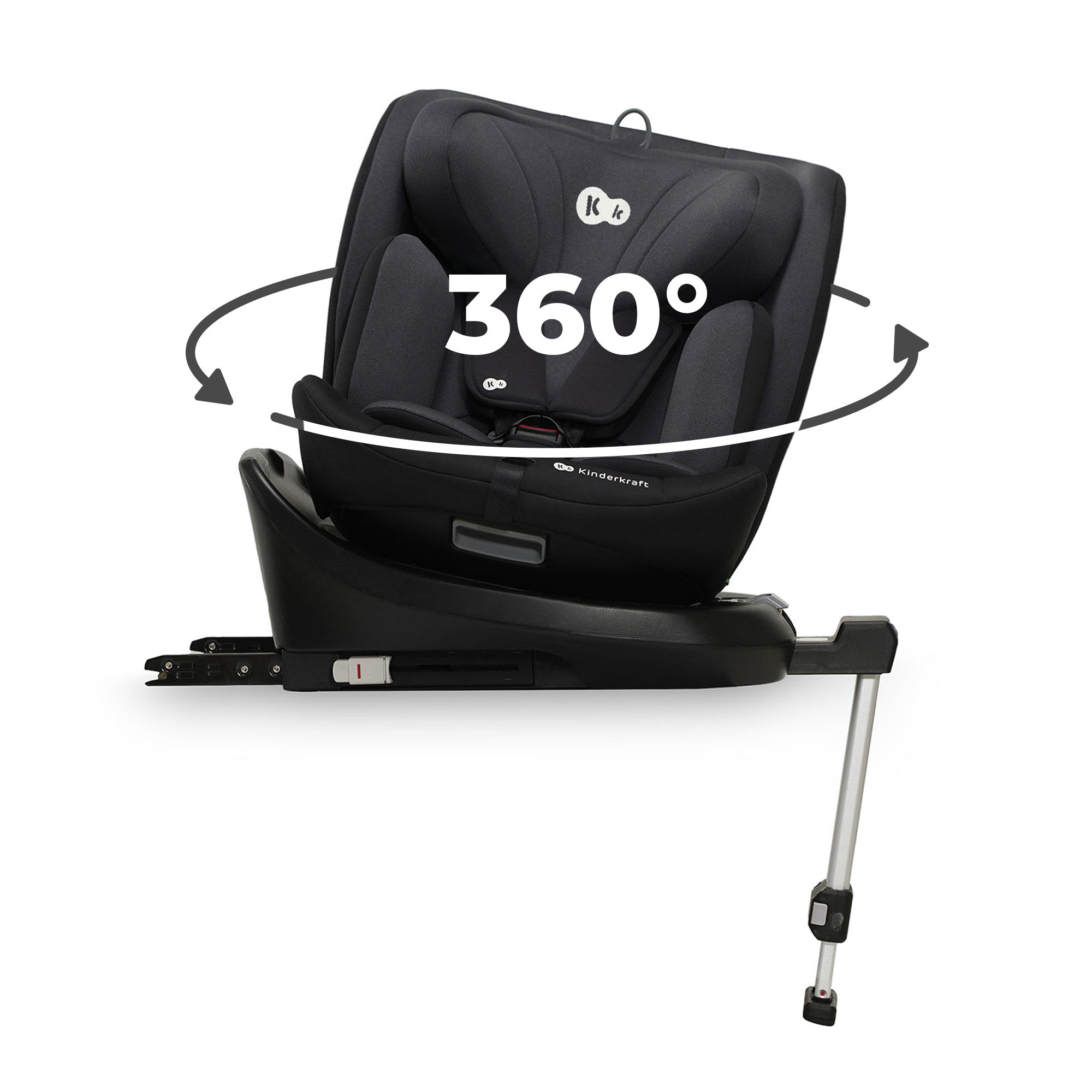 SCAUN AUTO I-SIZE, 40-150 CM, KINDERKRAFT I-360, BLACK [ps:4704ed00-e9a9-4f56-a78f-d3ca441f70fe]